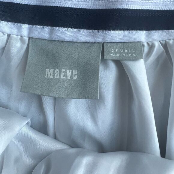 Anthropologie Maeve Striped High Seas High Waist Navy Blue White Skirt Sz XS - Picture 8 of 8